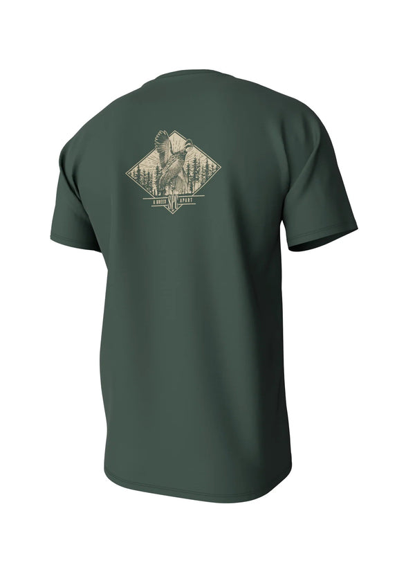Youth Diamond Quail Pocket Tee- Duck Green