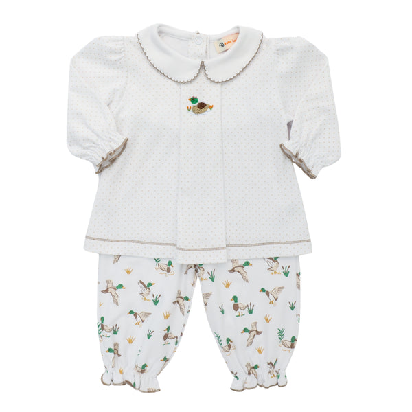 Crochet Duck Ruffle Bloomer Pants Set