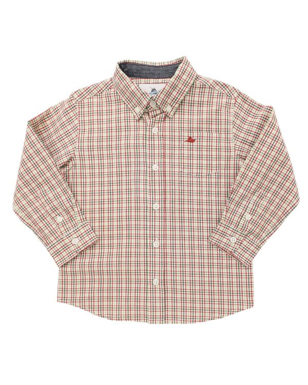 LS Dress Shirt- Mineral/Elm Green