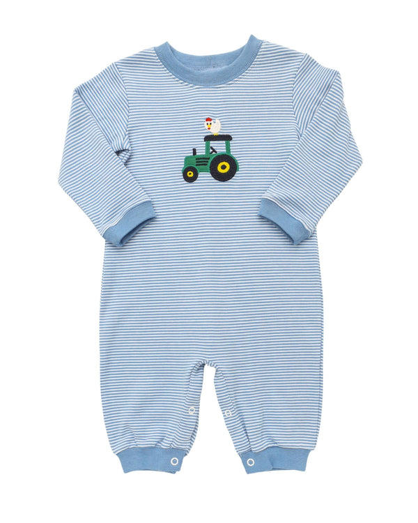 Harvest Luke Knit Romper- Periwinkle Bitty