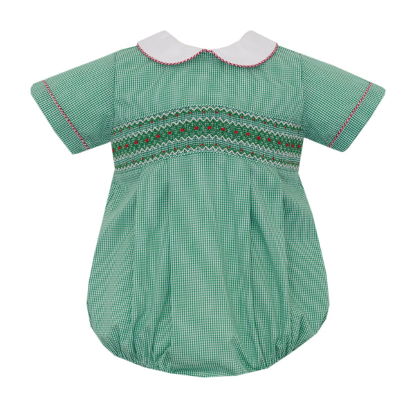 Sebastian Smock Bubble- Green Gingham