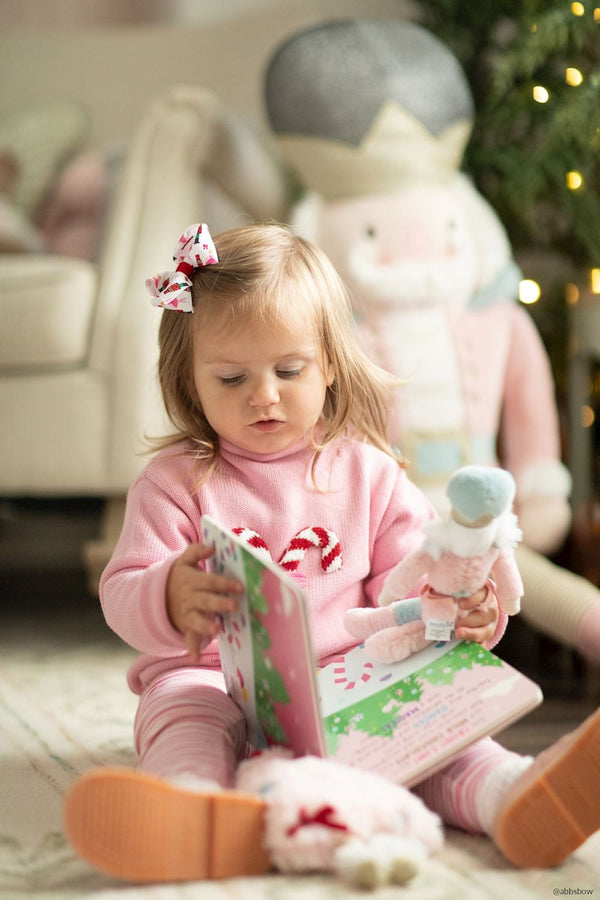 Pink Candy Cane Rollneck Sweater