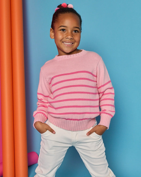 Striped Sweater- Pink
