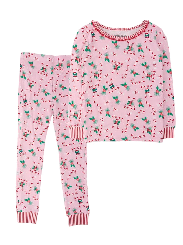 Holly Candy Canes LS Pajama Set