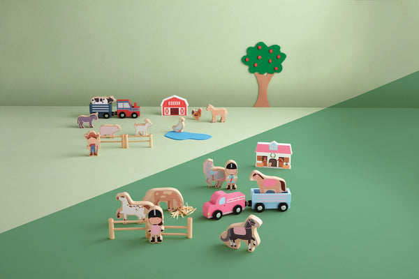 Wood Farm Toy Set