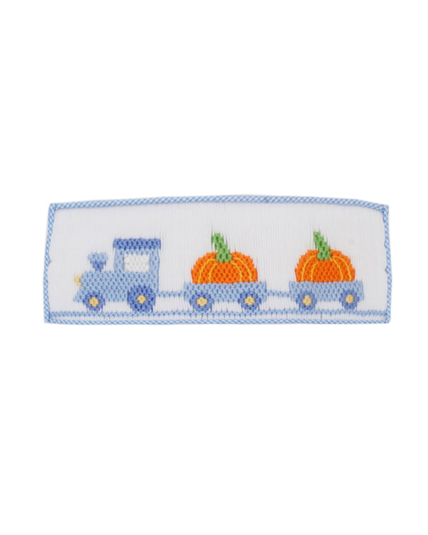 Truck/Pumpkin Bloomer Set- Blue Micro Check
