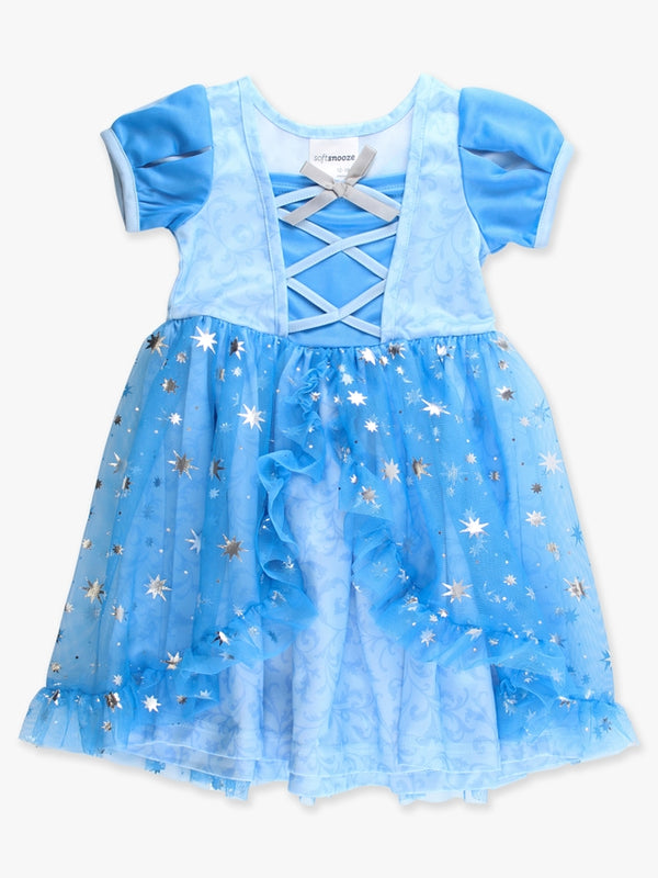 Princess Bow Dress-Up Nightgown- Crystal Blue