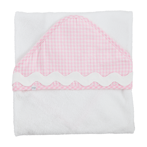 Pink Gingham Hooded Towel