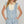 Half Zip Striped Romper- Blue