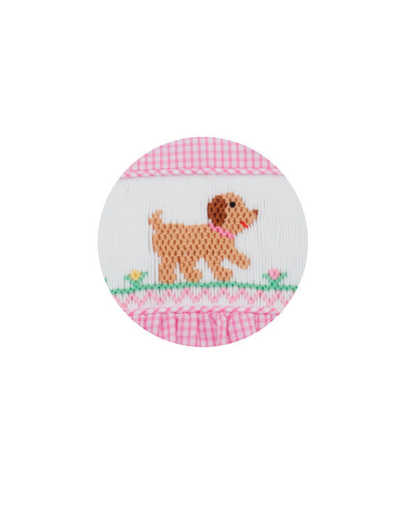 Puppies Bubble- Pink Check