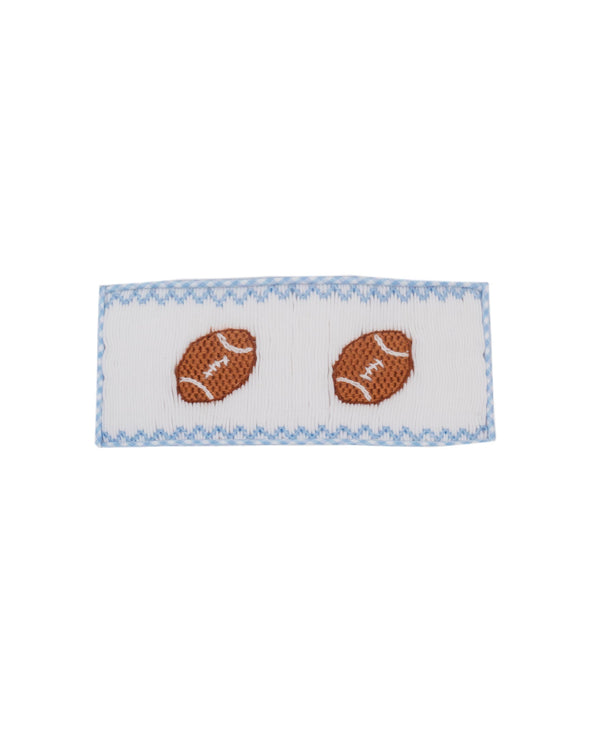Football Short Set- Lt. Blue Gingham