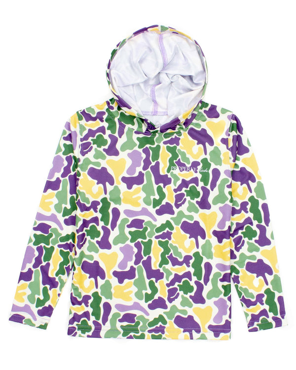 Sportsman Performance Hoodie- Mardi Gras Camo