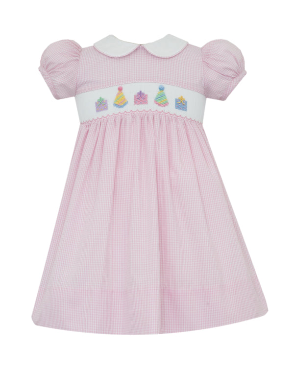 Birthday S/S Dress- Pink Gingham