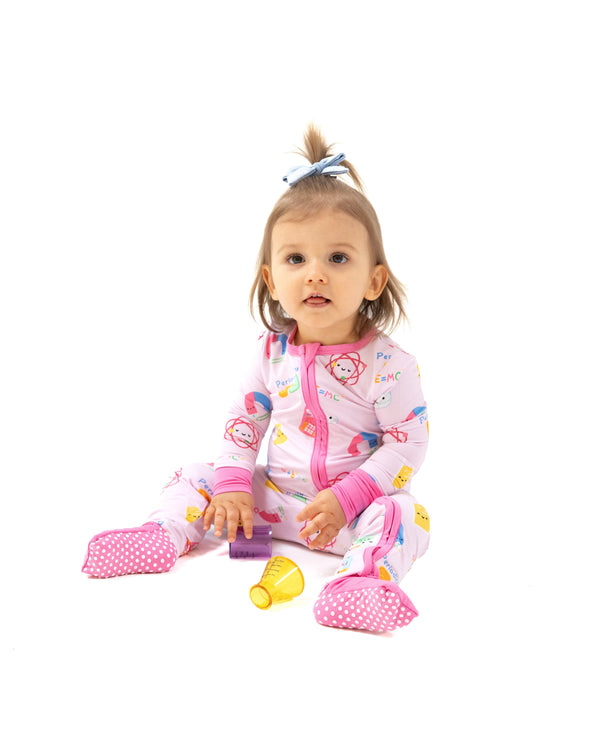 Future Scientist 2 Way Zipper Romper- Pink