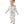 Smores 2 Way Zipper Romper- Ivory/Gray Blue