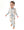 Smores 2 Way Zipper Romper- Ivory/Gray Blue