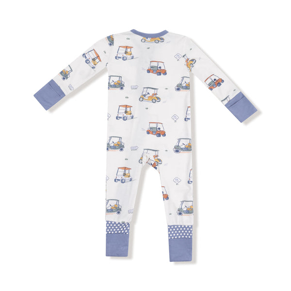 Zooming Golf Carts 2 Way Zipper Romper