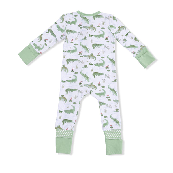 Crayon Alligators 2 Way Zipper Romper