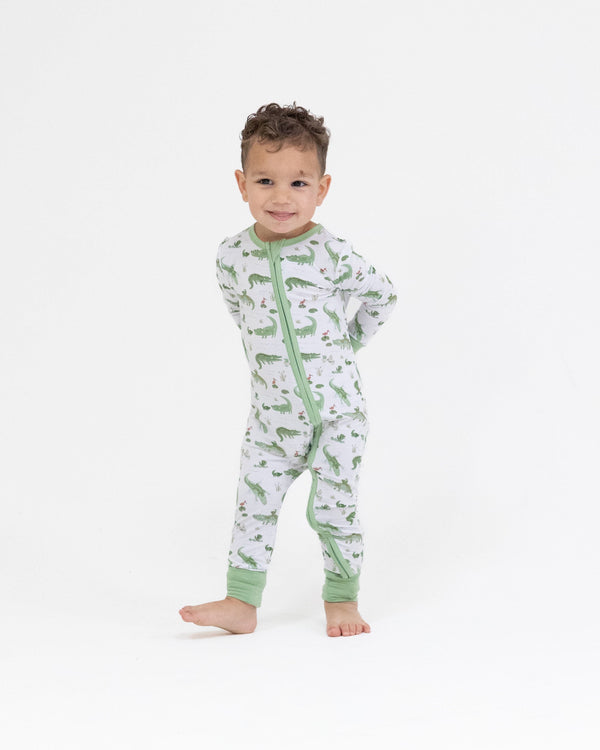 Crayon Alligators 2 Way Zipper Romper