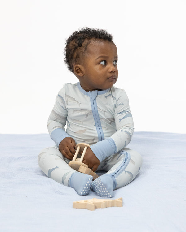 Little Whales 2 Way Zipper Romper