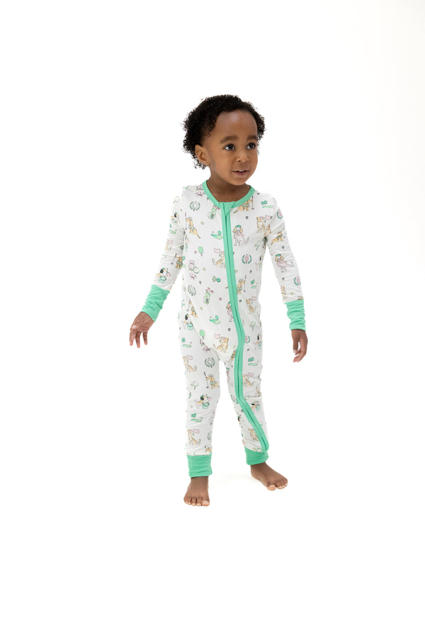 Country Club Dogs 2 Way Zipper Romper