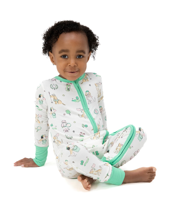 Country Club Dogs 2 Way Zipper Romper