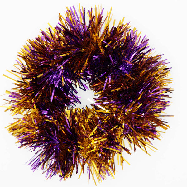 Tinsel Scrunchie- Purple & Gold