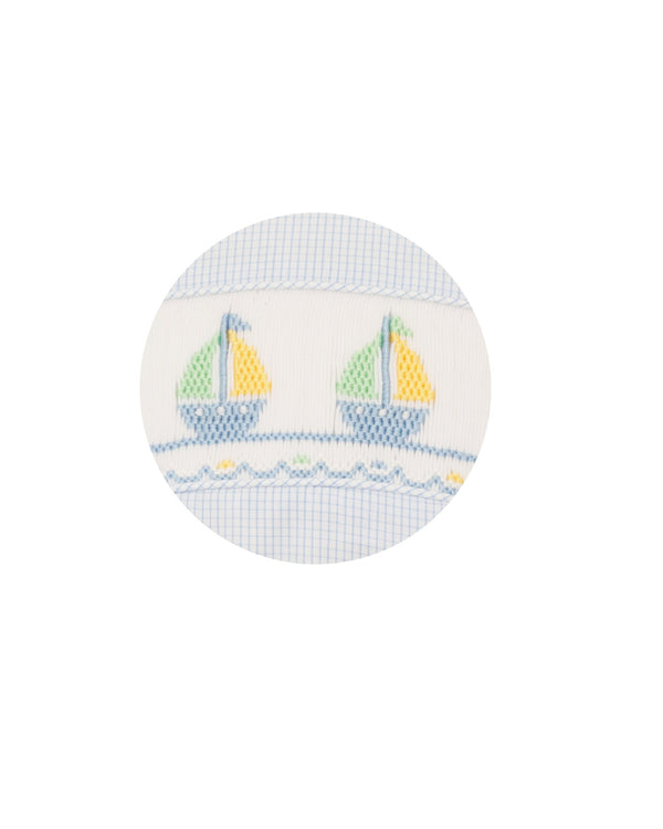 Sailboats Bubble- Lt. Blue Check
