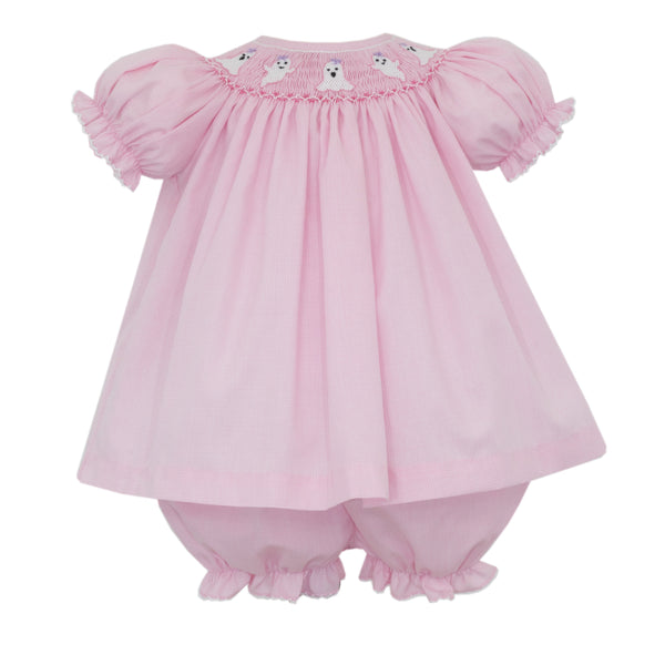 Ghost Bishop Bloomer Set- Pink Microcheck