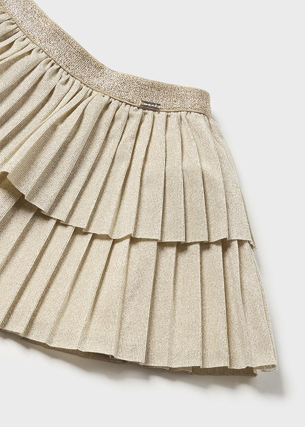 Pleated Skirt- Champagne