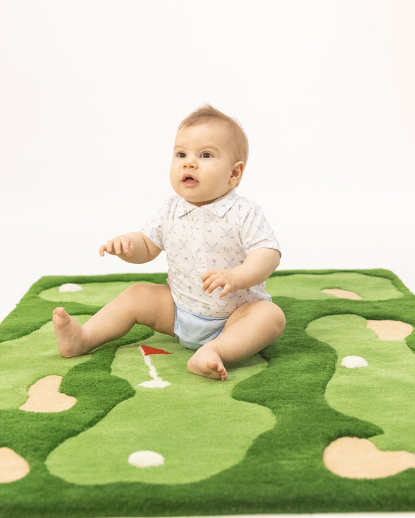 Golf Trellis Blue Playsuit