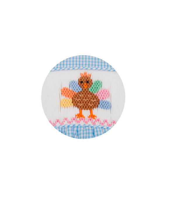Turkey Girl Bubble- Blue Check