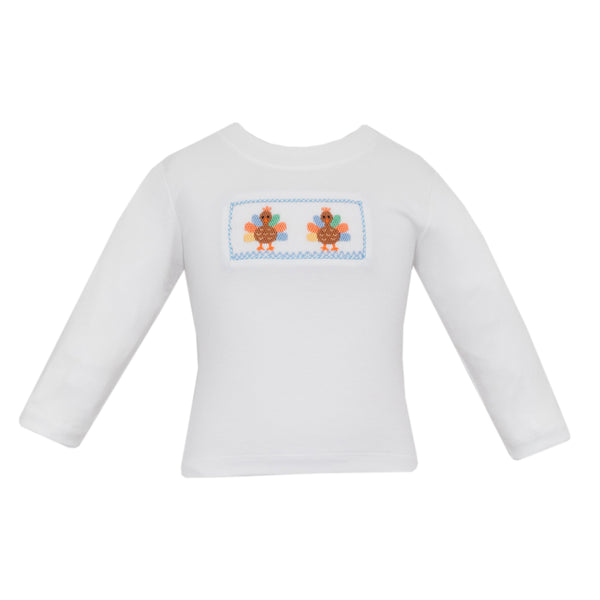 Turkey Knit L/S T-Shirt- White