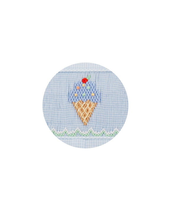 Ice Cream Jon Jon- Lt. Blue Microcheck