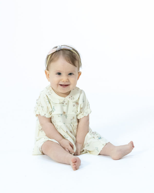 Flower Ducklings Smocked Dress