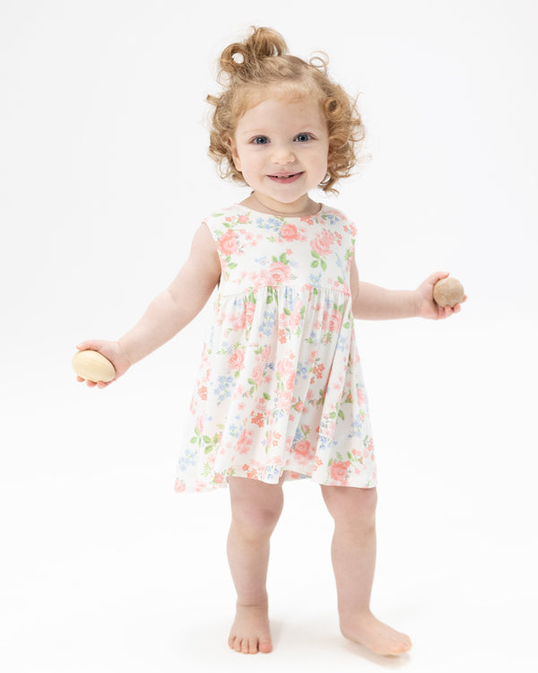 Cute Little Roses Dress W/ Bloomer
