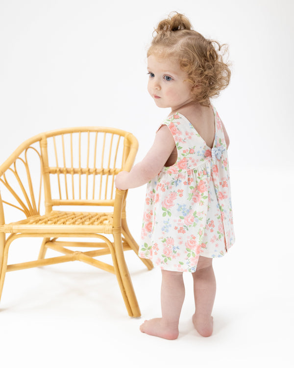 Cute Little Roses Dress W/ Bloomer