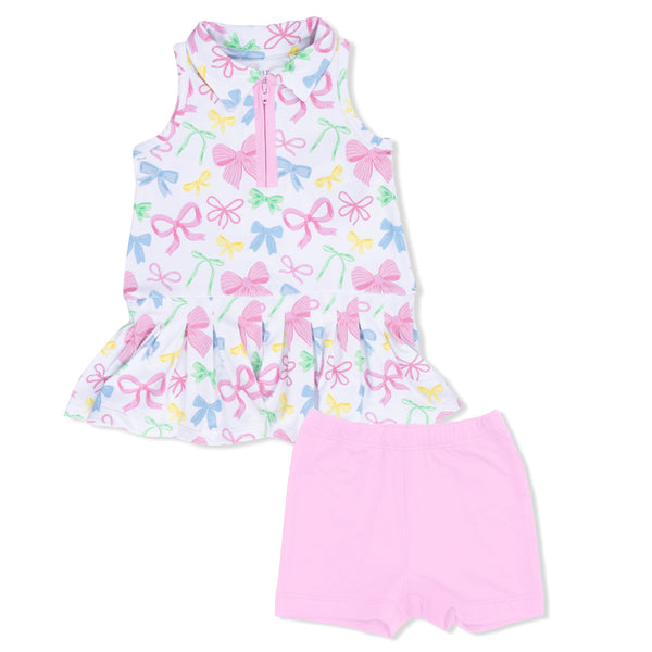 Sweet Bows Polo Tennis Dress W/ Cartwheel Short