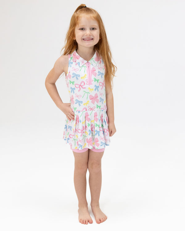 Sweet Bows Polo Tennis Dress W/ Cartwheel Short