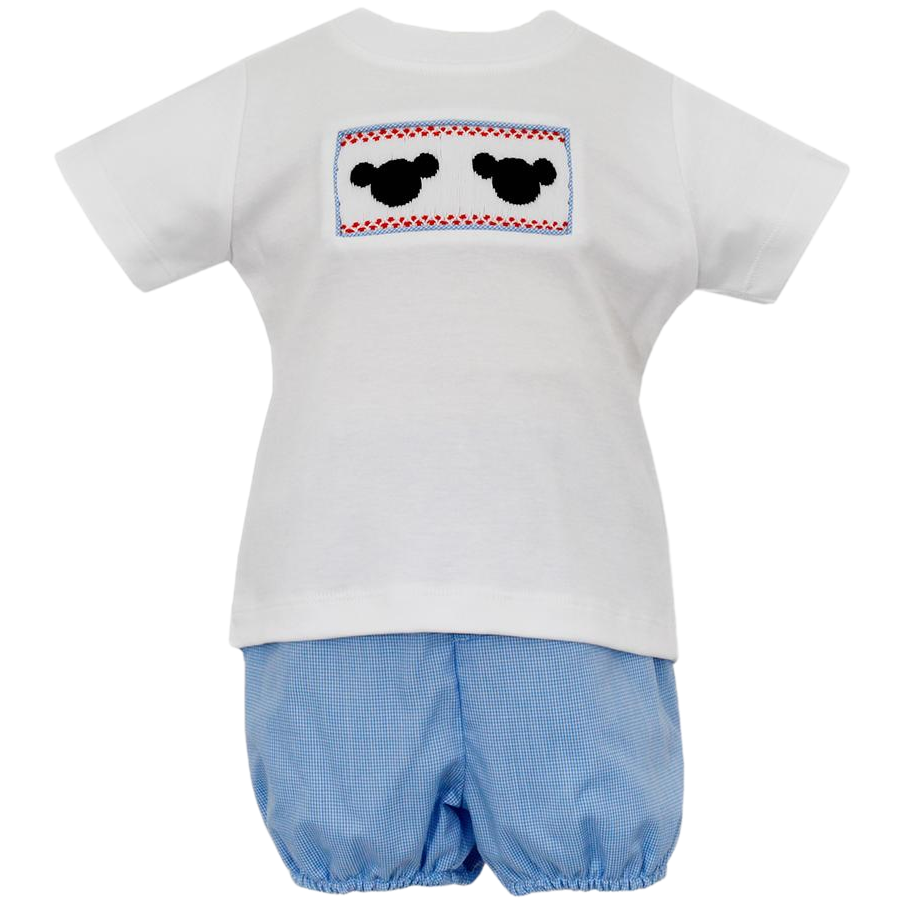 Smocked disney outfits boy hotsell