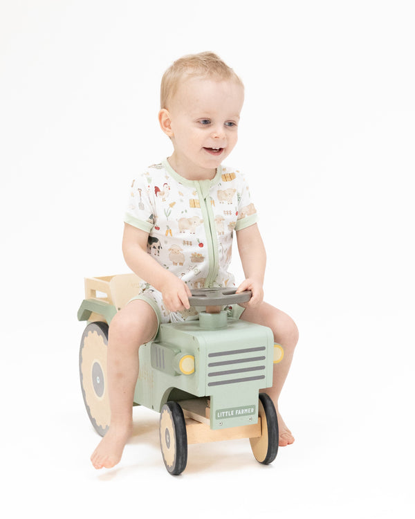 Cute Farm Animals 2 Way Zipper Romper