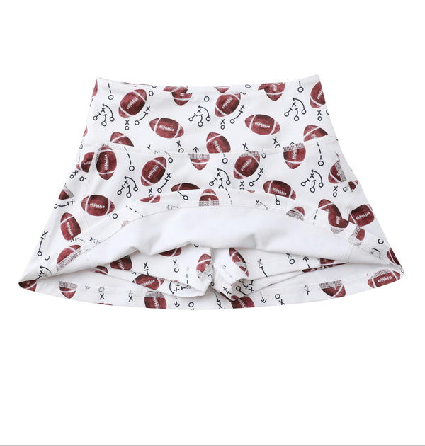 White Football Tennis Skort