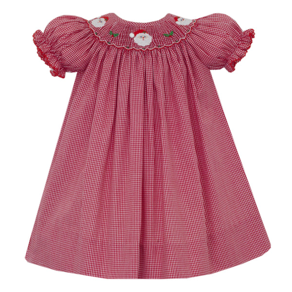 Santa's Face Bishop- Red Gingham