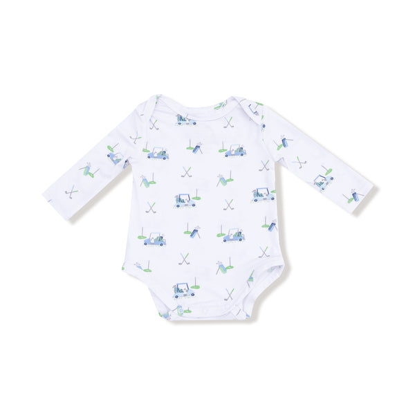 Baby Golf Carts Bodysuit- Blue/White