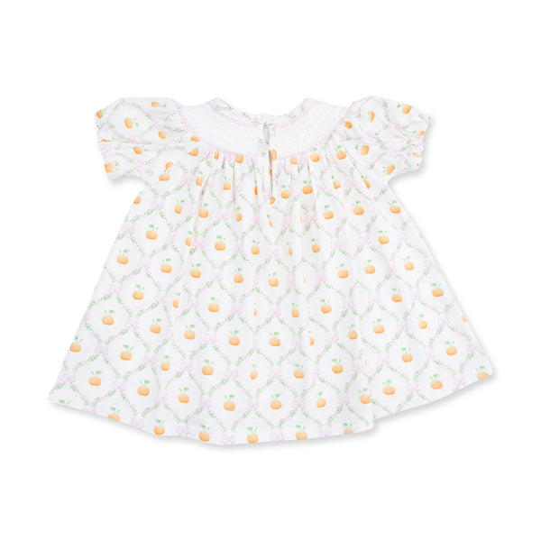 Pretty Pumpkin Trellis Bishop Dress