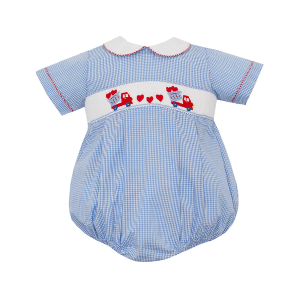 Valentine's Day Bubble- Lt. Blue Gingham