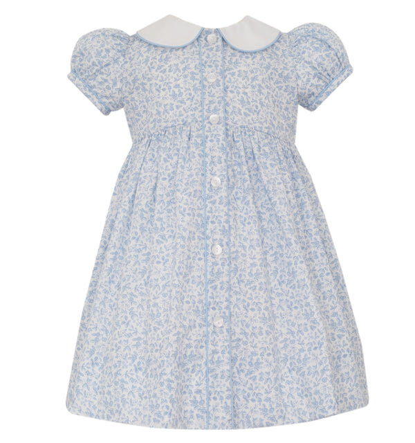 Lt. Blue Floral Button Down Dress