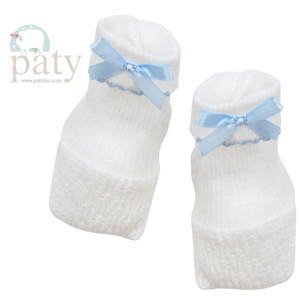 Booties W/ Bow- Blue