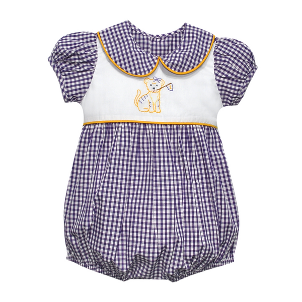 Tiger W/ Flag Purple & Gold Bubble