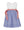 Scalloped Sundress W/ Side Bows- Royal Blue Check